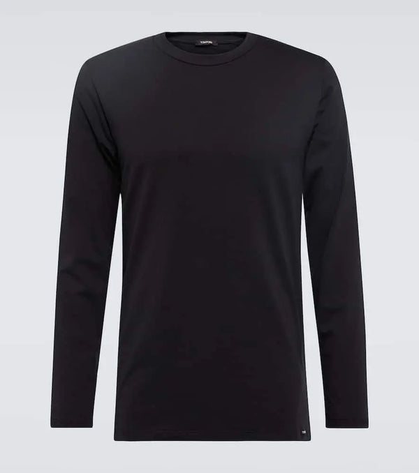 Tom Ford Long-sleeve cotton-blend T-shirt | LYBSTORE