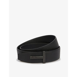 Mens Tom Ford Reversible brand-plaque leather belt