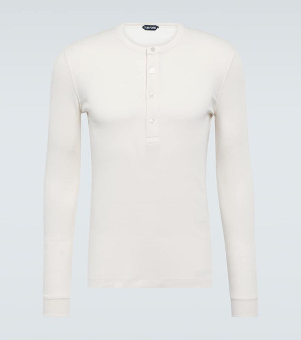 Tom Ford Ribbed-knit jersey T-shirt