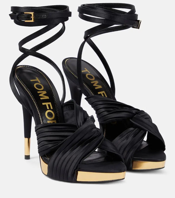 Tom Ford Satin platform sandals | LYBSTORE