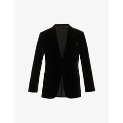 Mens Tom Ford Shelton notched-lapel regular-fit velvet tuxedo jacket