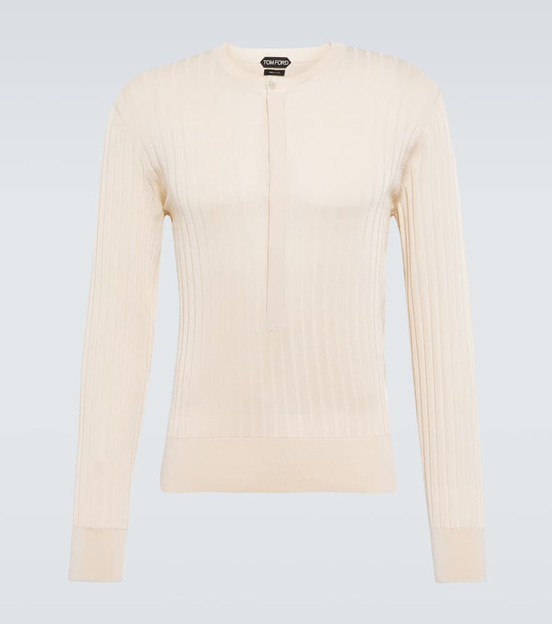 Tom Ford Silk-blend Henley sweater