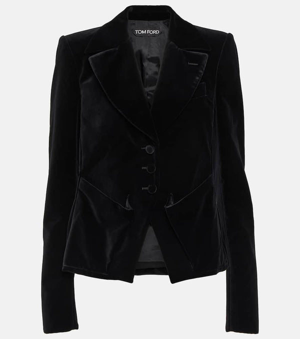 Tom Ford Single-breasted cotton velour blazer