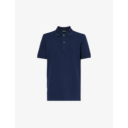 Mens Tom Ford Straight-hem regular-fit cotton-piqué polo shirt