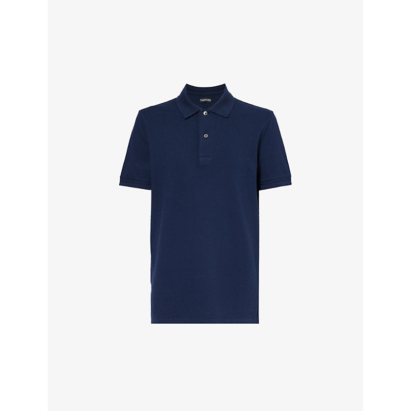 Mens Tom Ford Straight-hem regular-fit cotton-piqué polo shirt