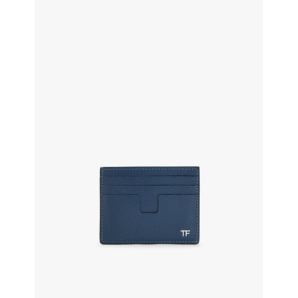 Mens Tom Ford T-Line brand-plaque leather card holder