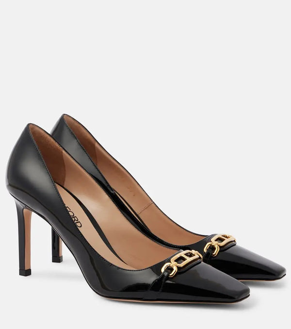 Tom Ford Whitney patent leather slingback pumps