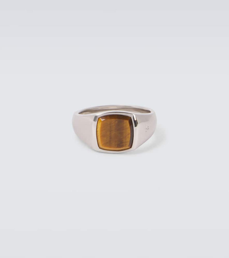 Tom Wood Kay sterling silver ring with tiger's eye