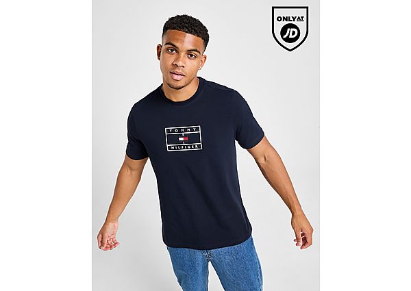 Tommy Hilfiger Large Flag Graphic T-Shirt Navy