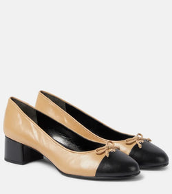 Tory Burch Bow-detail leather pumps | LYBSTORE