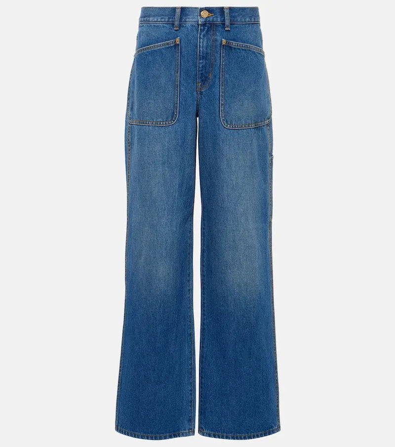 Tory Burch High-rise cargo jeans