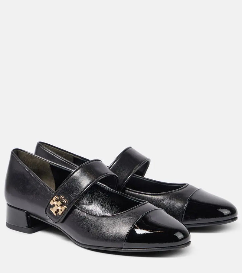 Tory Burch Logo leather Mary Jane pumps | LYBSTORE