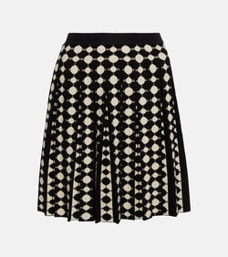 Tory Burch Polka-dot jacquard miniskirt | LYBSTORE