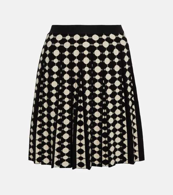 Tory Burch Polka-dot jacquard miniskirt | LYBSTORE