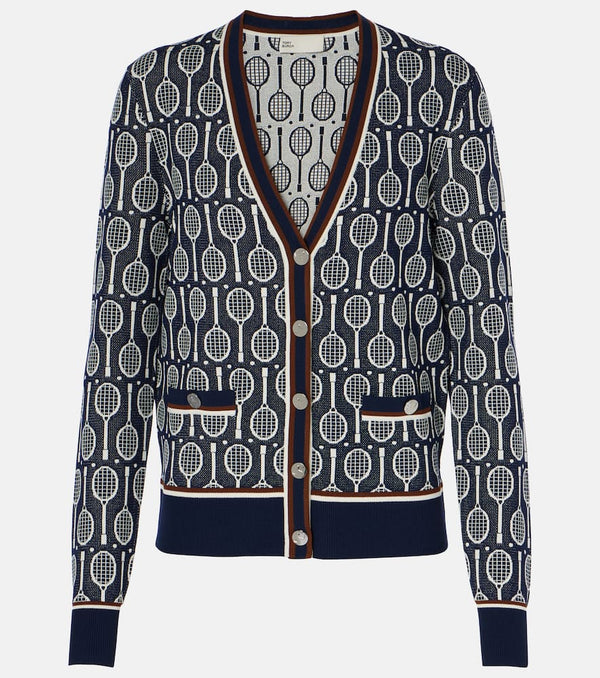 Tory Sport Jacquard cardigan