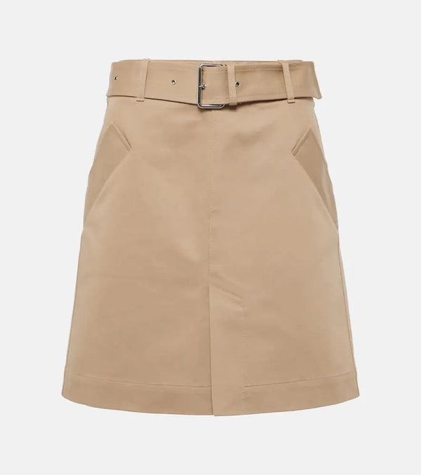 Toteme Belted cotton miniskirt | LYBSTORE