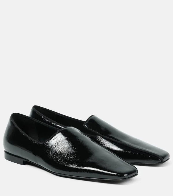 Toteme Crinkled leather loafers | LYBSTORE