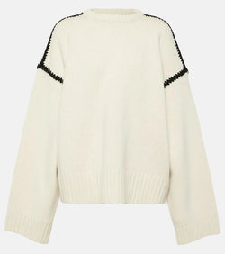 Toteme Embroidered wool and cashmere sweater