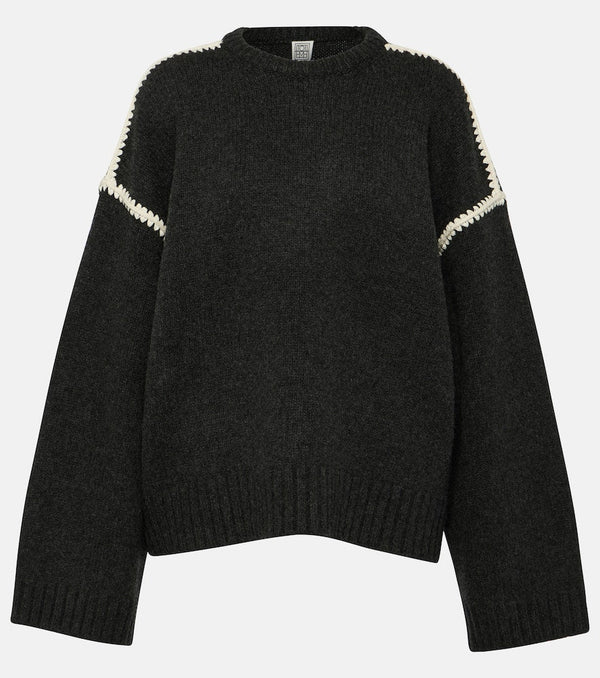 Toteme Embroidered wool and cashmere sweater