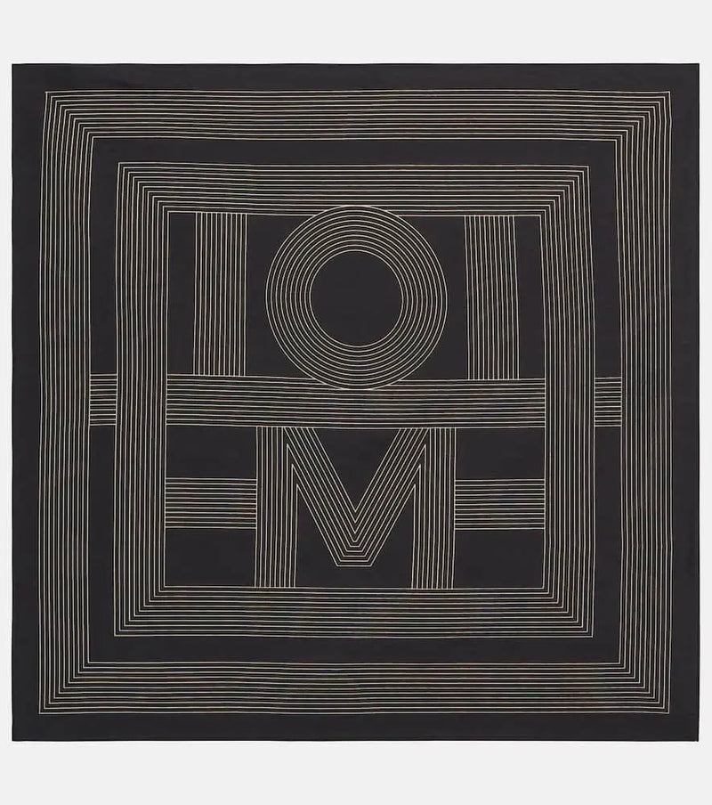 Toteme Logo cotton and silk scarf