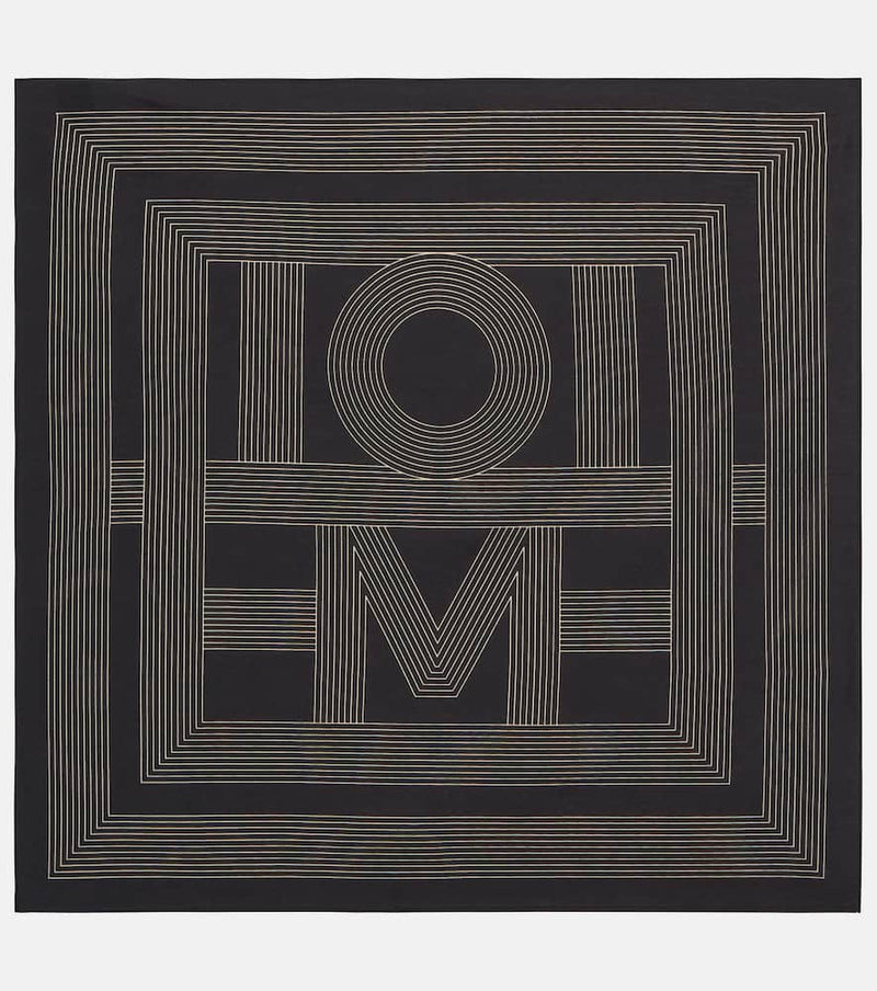 Toteme Logo cotton and silk scarf