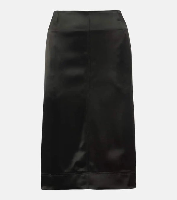 Toteme Paneled satin midi skirt | LYBSTORE