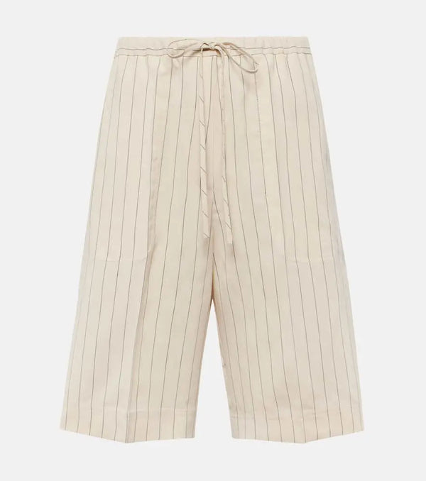 Toteme Pinstripe twill shorts | LYBSTORE