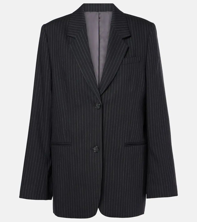 Toteme Pinstripe wool-blend blazer | LYBSTORE