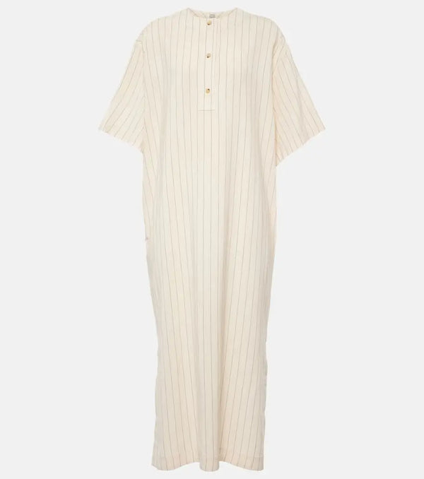 Toteme Pinstriped midi shirt dress | LYBSTORE