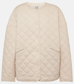 Toteme Quilted single-breasted cotton jacket | LYBSTORE