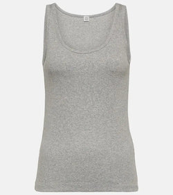 Toteme Ribbed-knit cotton-blend jersey tank top