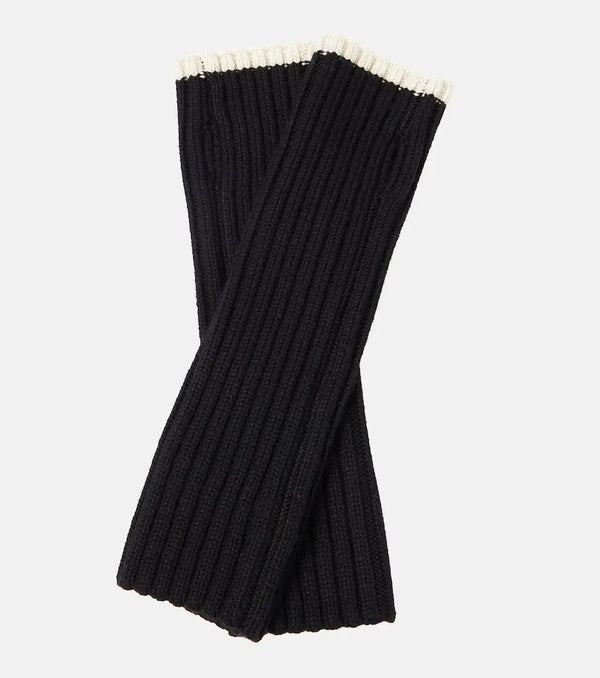 Toteme Ribbed-knit wool gloves | LYBSTORE