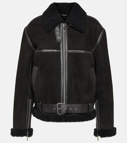 Toteme Shearling and suede jacket | LYBSTORE