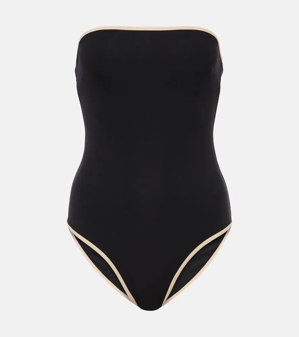 Toteme Strapless jersey swimsuit