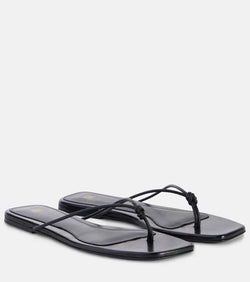 Toteme The Knot leather thong sandals | LYBSTORE