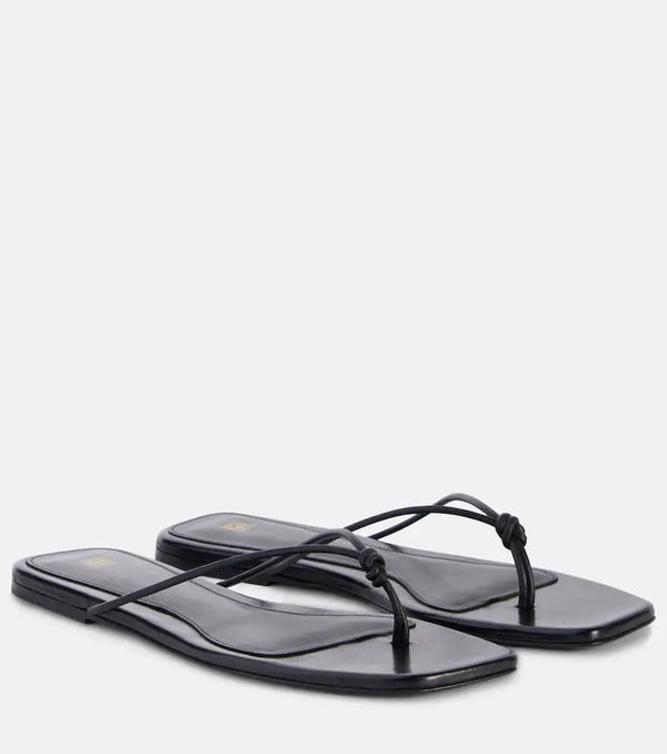 Toteme The Knot leather thong sandals | LYBSTORE