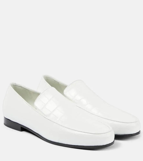 Toteme The Oval croc-effect leather loafers | LYBSTORE