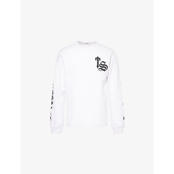 Mens Trapstar Logo-print long-sleeve cotton-blend stretch-jersey T-shirt