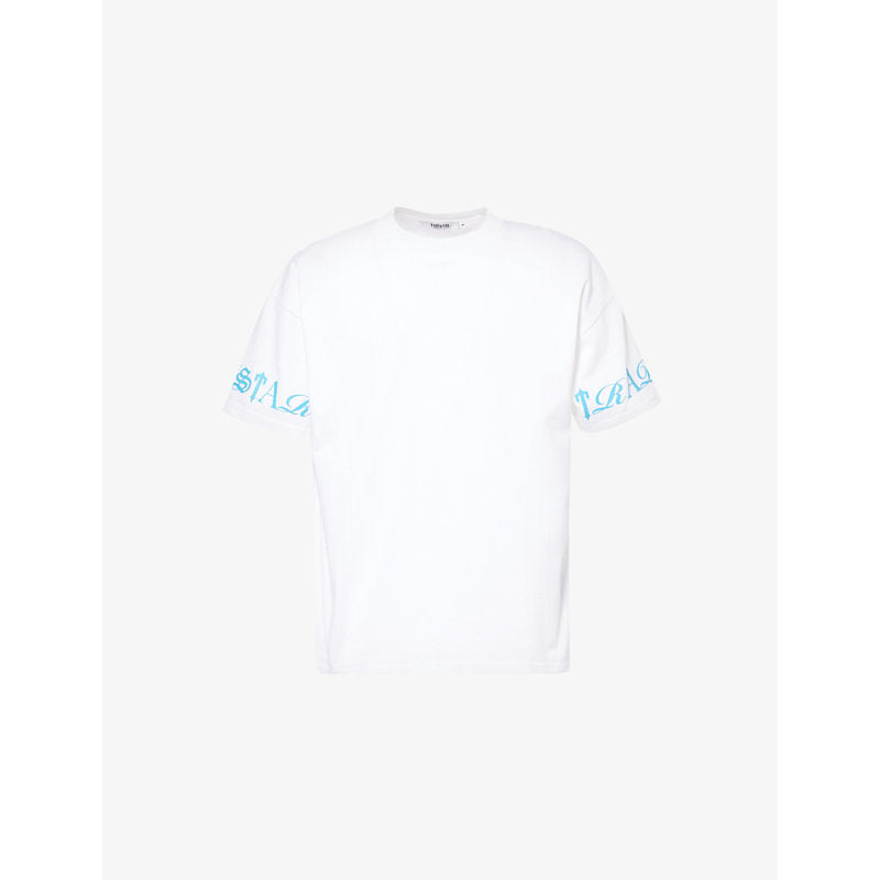 Mens Trapstar Script logo-print cotton-jersey T-shirt