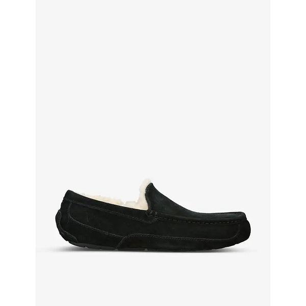 Ugg Ascot logo-embroidered suede slippers | Ugg