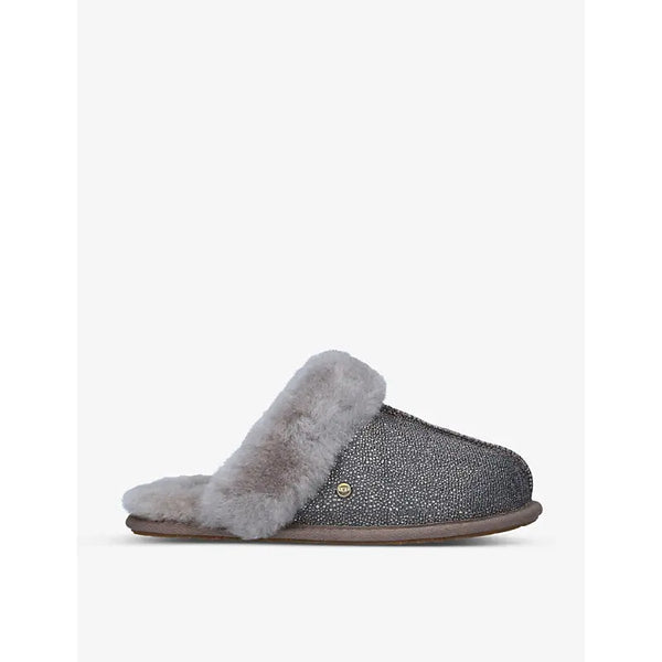 Ugg Caviar Scuffette II textured metallic sheepskin slippers | Ugg