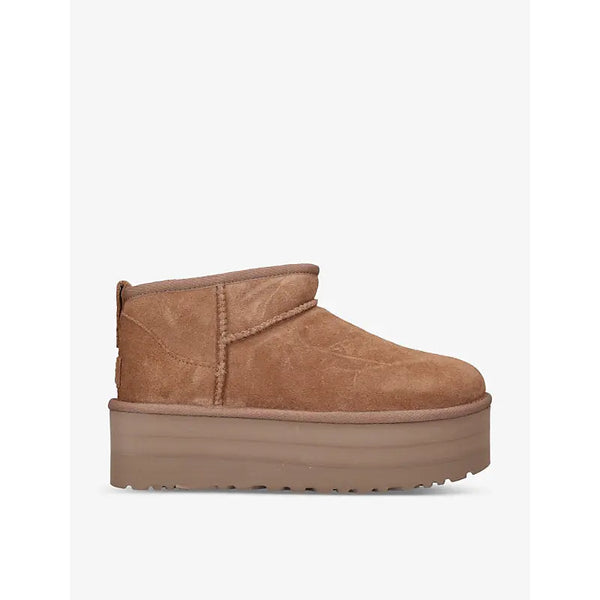 Ugg Classic Ultra Mini Platform suede and shearling boots | Ugg