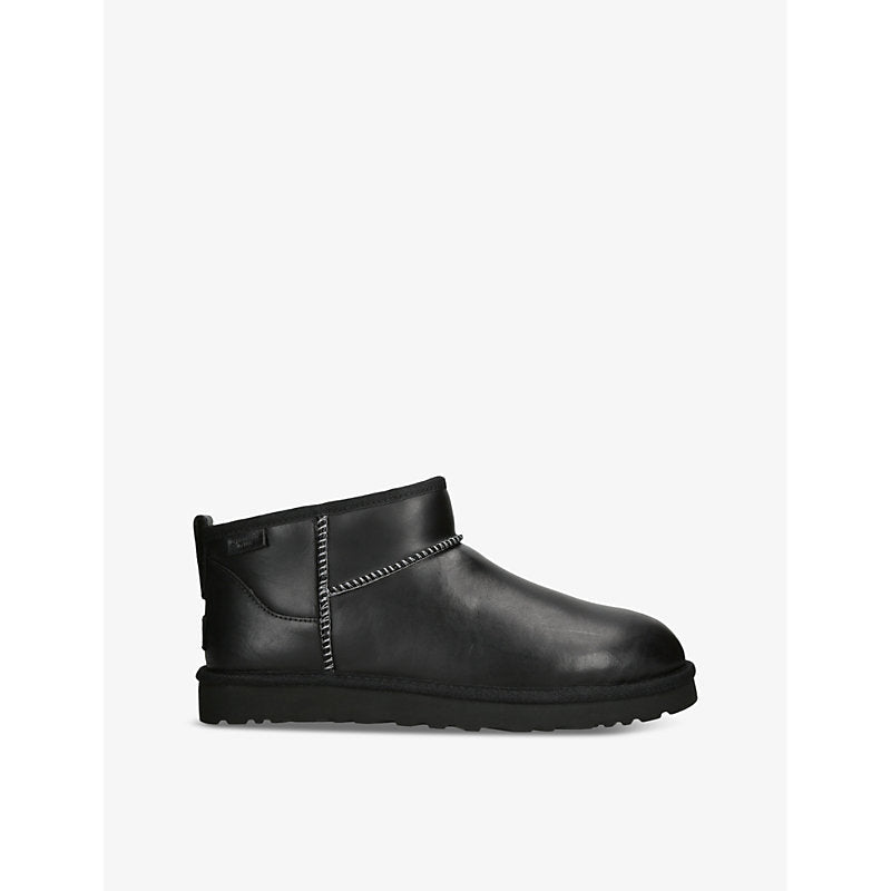 Mens Ugg Classic Ultra Mini leather ankle boots