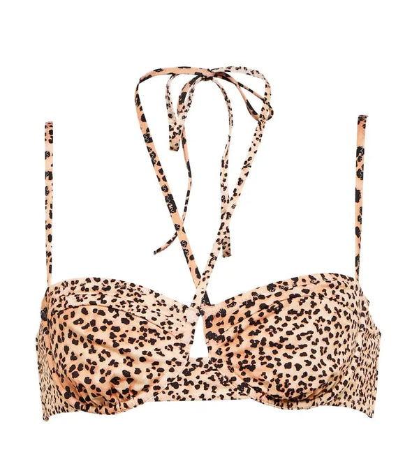 Ulla Johnson Aleena leopard-print bikini top | LYBSTORE