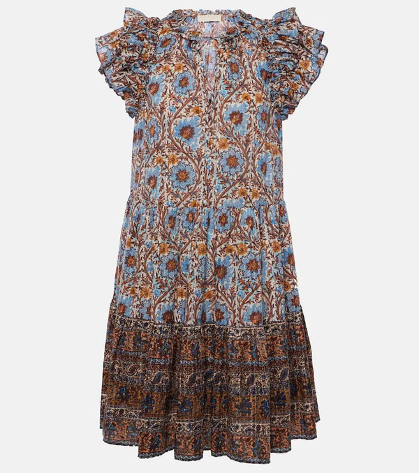 Ulla Johnson Coletta ruffled cotton-blend minidress | LYBSTORE