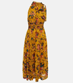 Ulla Johnson Maya floral silk chiffon midi dress