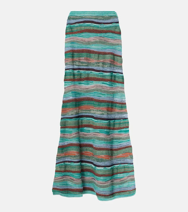 Ulla Johnson Rosen knitted cotton-blend midi skirt | LYBSTORE