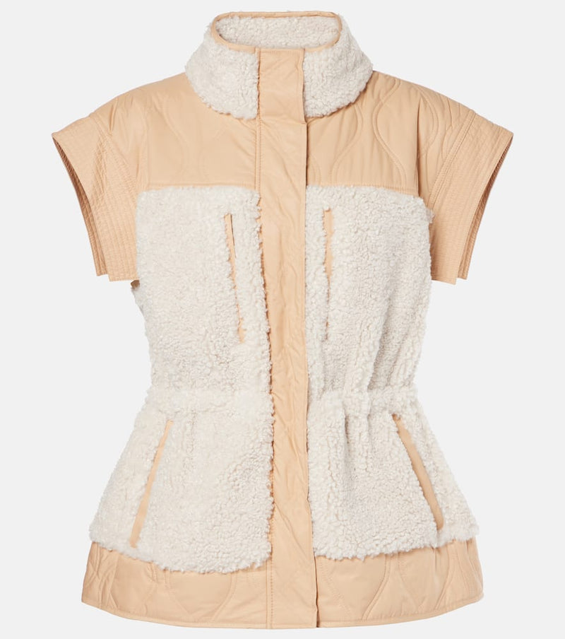 Ulla Johnson Shiloh quilted faux shearling vest | LYBSTORE