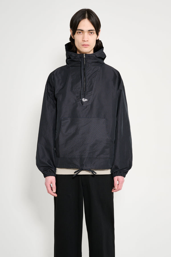 Umbro Check Mask Anorak Navy Dark Brown