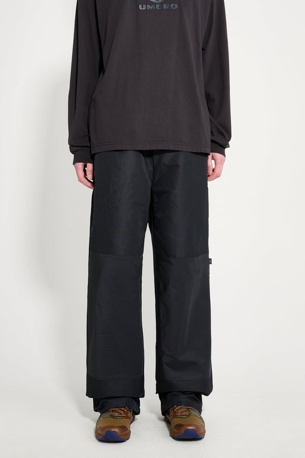 Umbro Check Track Pants Navy Dark Brown